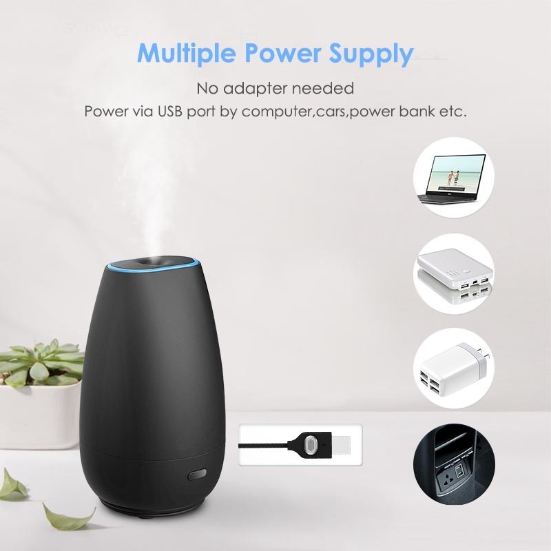 Diffusor de carro Umidificador de aromaterapia Diffusor de óleo essencial USB Cool Mist Mini Diffuser portátil