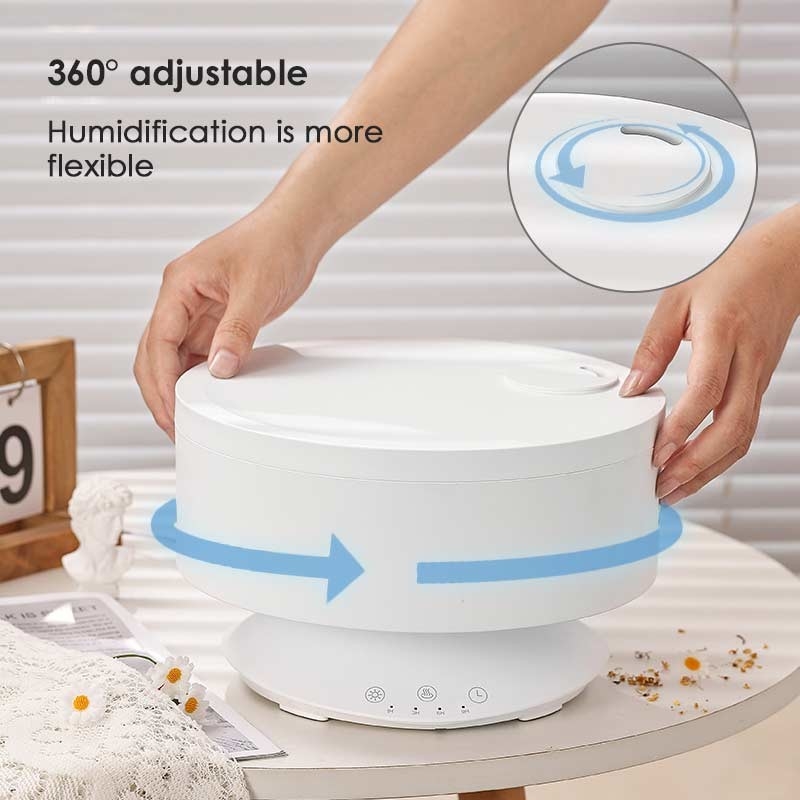 1Humidificador de ar de névoa fria portátil de.6L para casa com luz noturna e aroma de óleo essencial