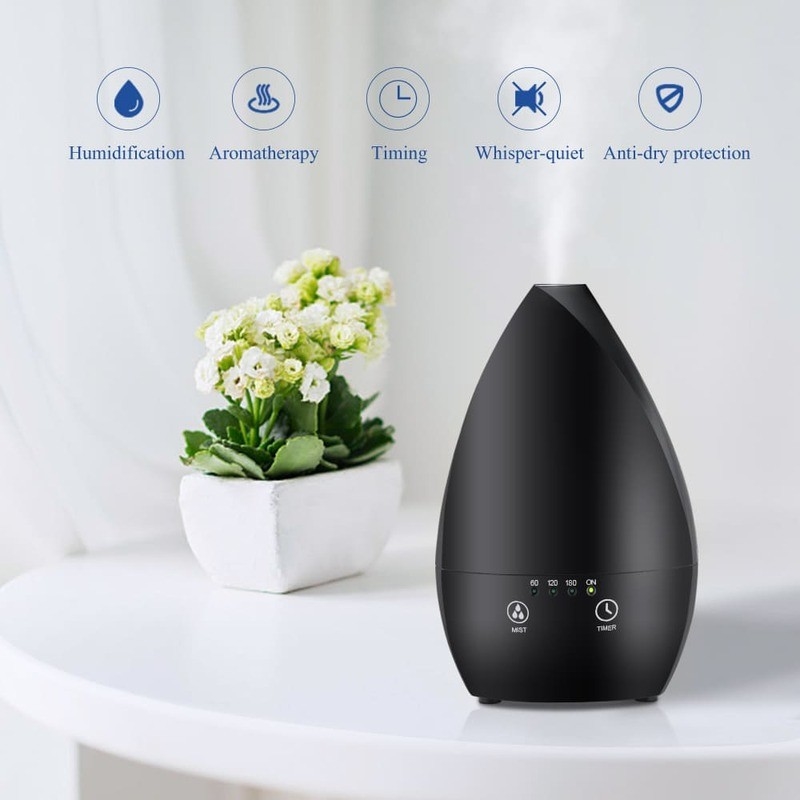 Home Humidificador de Ar Portátil Ultrassônico Diffusor de Óleo Essencial Com Luz Noturna Para Quarto de Quarto