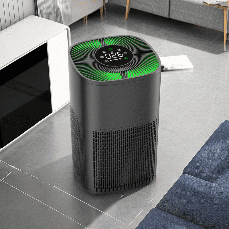 Purificador de ar HEPA de escritório WiFi com luz LED tricolor