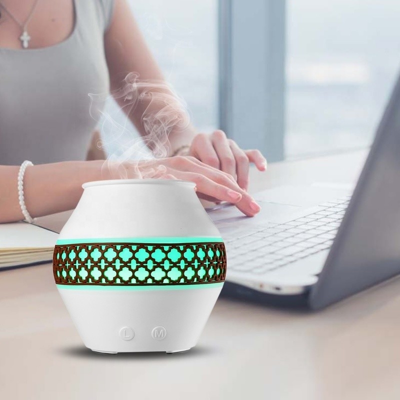 Home Humidificador de ar portátil de névoa fria com luz noturna Aromaterapia óleo essencial Deuser aroma difusor
