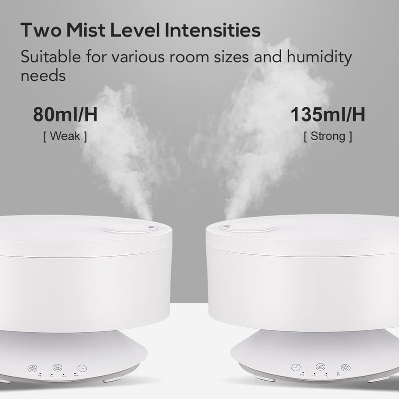 1Humidificador de ar de névoa fria portátil de.6L para casa com luz noturna e aroma de óleo essencial