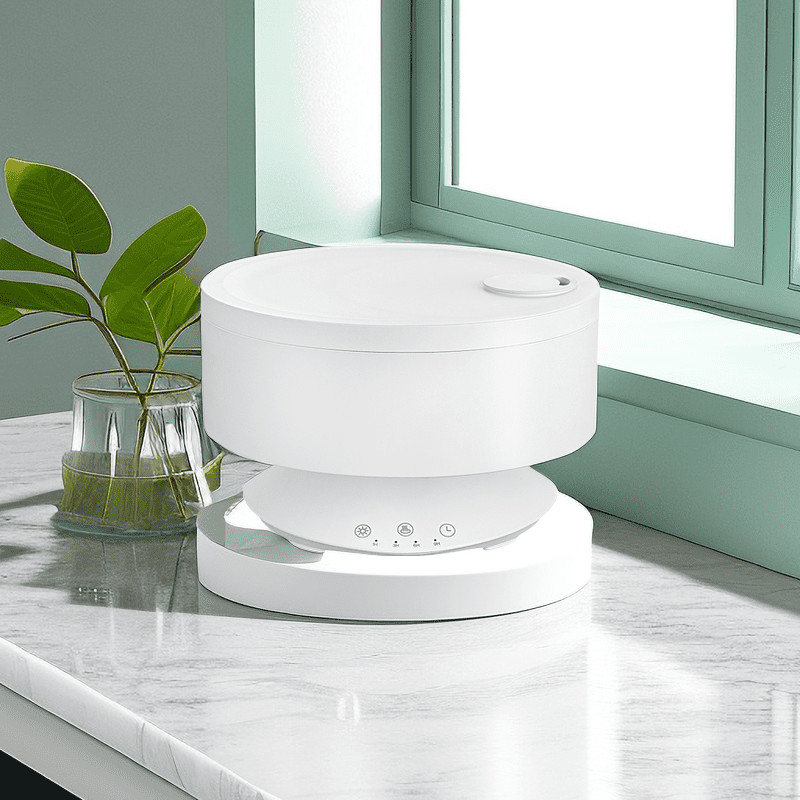 1Humidificador de ar de névoa fria portátil de.6L para casa com luz noturna e aroma de óleo essencial