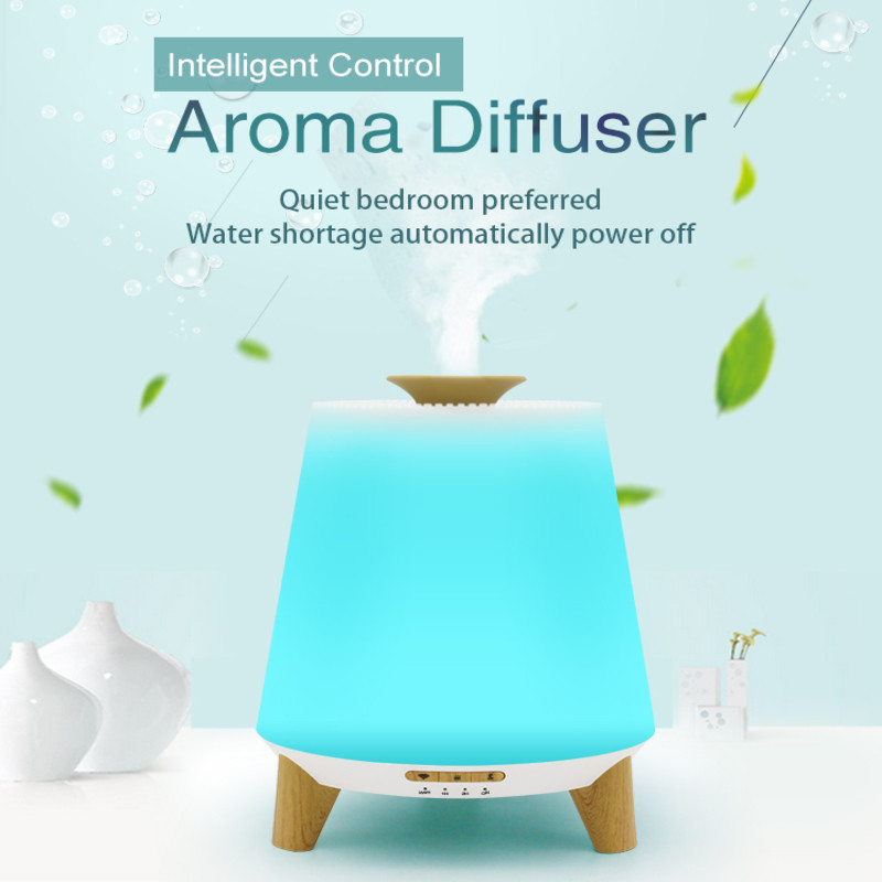 300ml Smart Bluetooth Speaker Diffusores para Óleos Essenciais Humidificador de Neblina Frio Aroma Diffusor de Óleos Essenciais